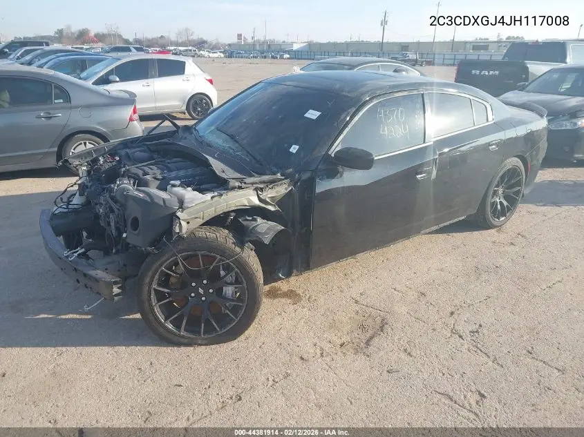2C3CDXGJ4JH117008 2018 Dodge Charger R/T Scat Pack Rwd