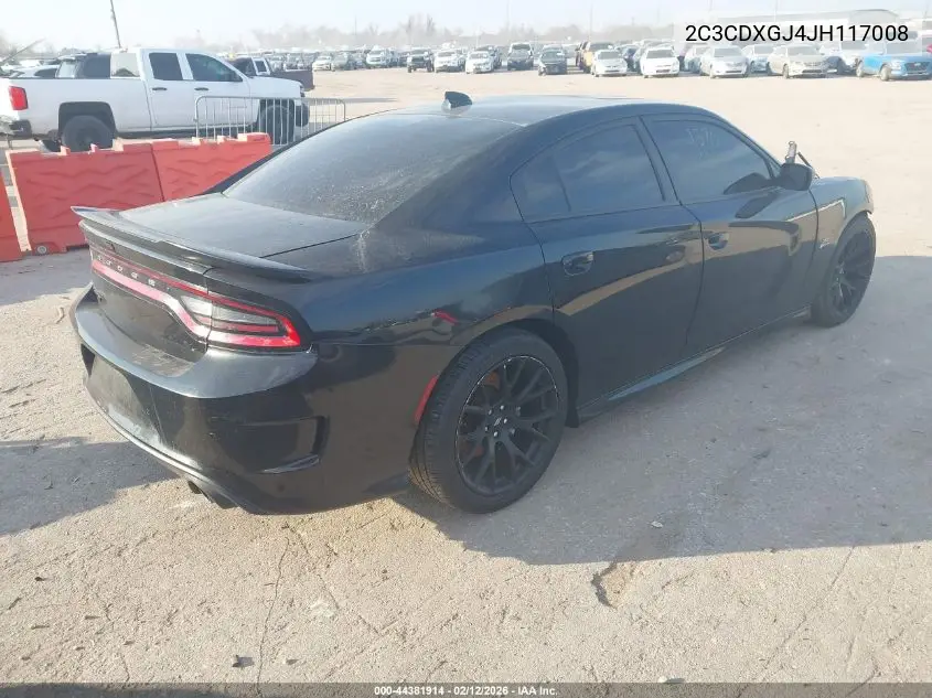 2C3CDXGJ4JH117008 2018 Dodge Charger R/T Scat Pack Rwd