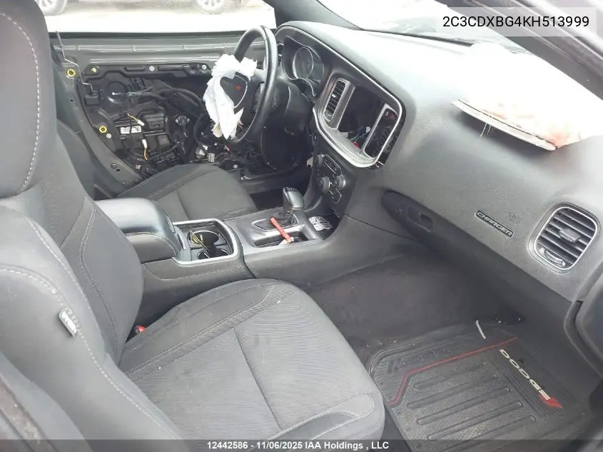 2C3CDXBG4KH513999 2019 Dodge Charger Sxt