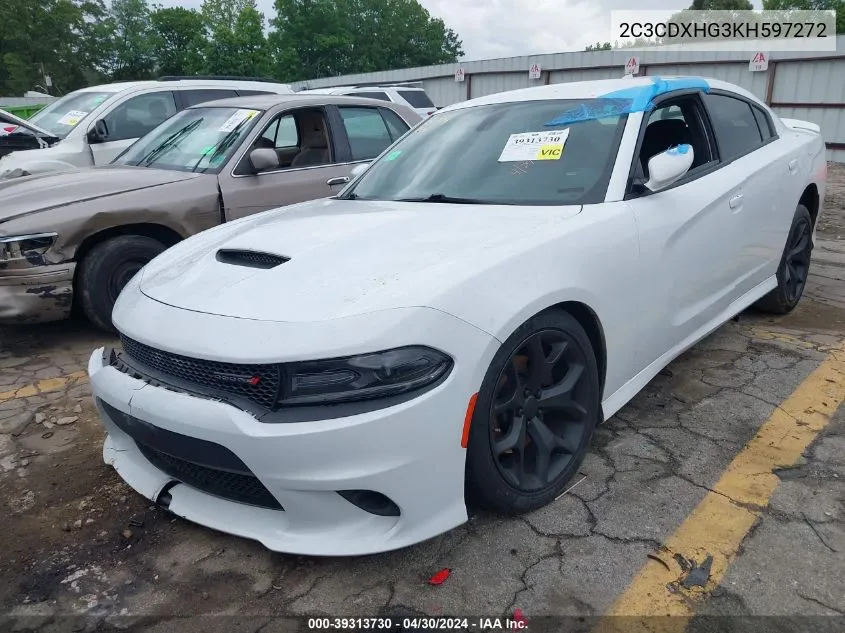 2C3CDXHG3KH597272 2019 Dodge Charger Gt Rwd