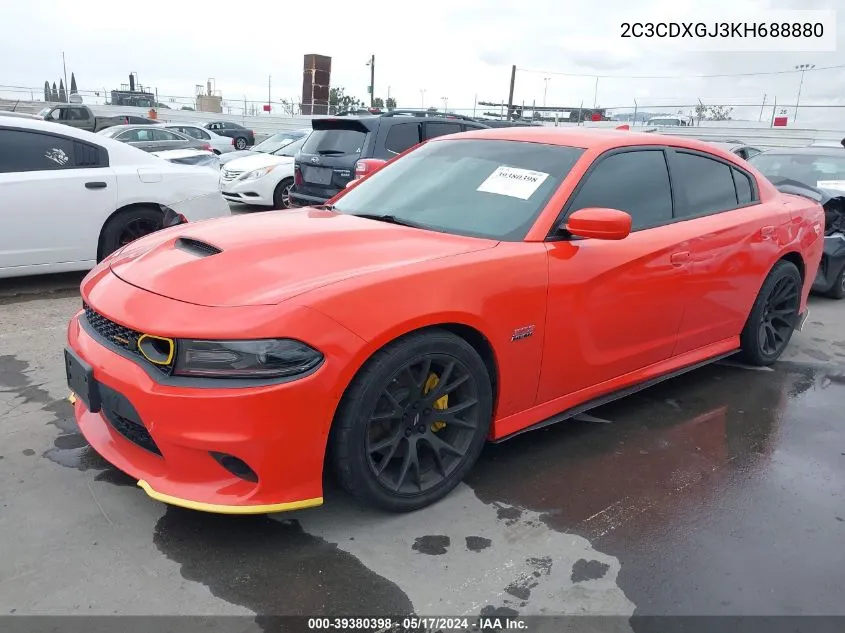 2019 Dodge Charger Scat Pack Rwd VIN: 2C3CDXGJ3KH688880 Lot: 39380398