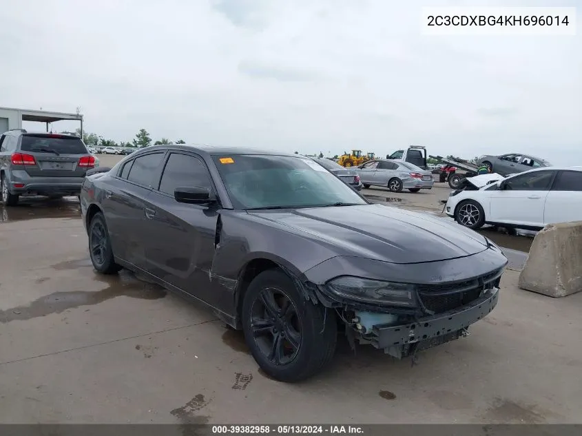 2C3CDXBG4KH696014 2019 Dodge Charger Sxt Rwd