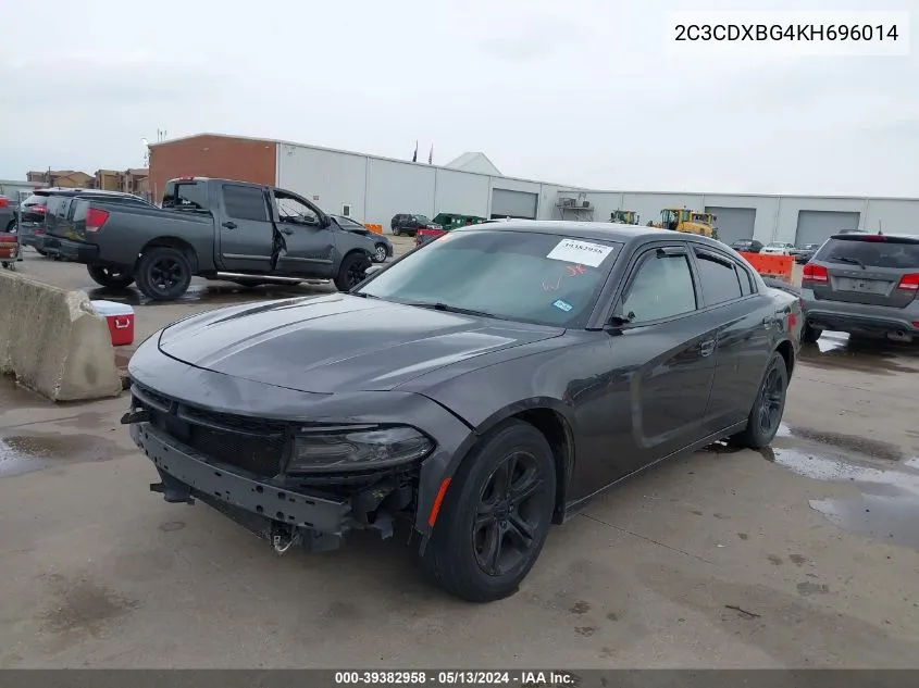 2019 Dodge Charger Sxt Rwd VIN: 2C3CDXBG4KH696014 Lot: 39382958