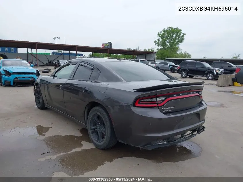 2019 Dodge Charger Sxt Rwd VIN: 2C3CDXBG4KH696014 Lot: 39382958