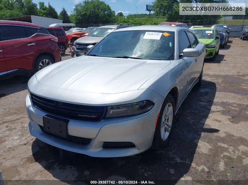 2019 Dodge Charger Sxt Rwd VIN: 2C3CDXBG7KH668286 Lot: 39387742