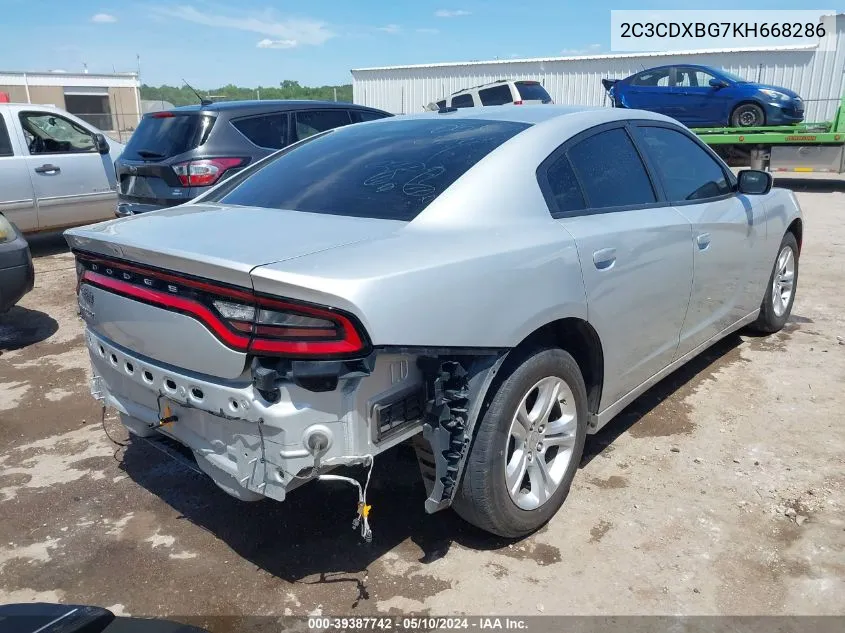 2019 Dodge Charger Sxt Rwd VIN: 2C3CDXBG7KH668286 Lot: 39387742