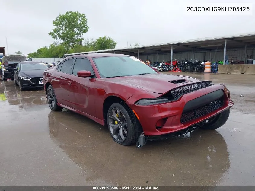 2C3CDXHG9KH705426 2019 Dodge Charger Gt Rwd