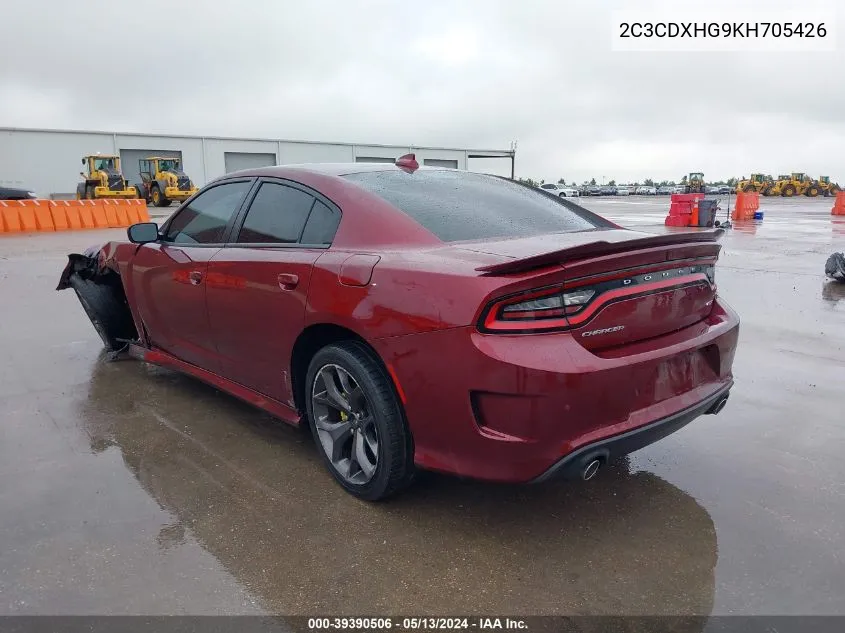 2C3CDXHG9KH705426 2019 Dodge Charger Gt Rwd