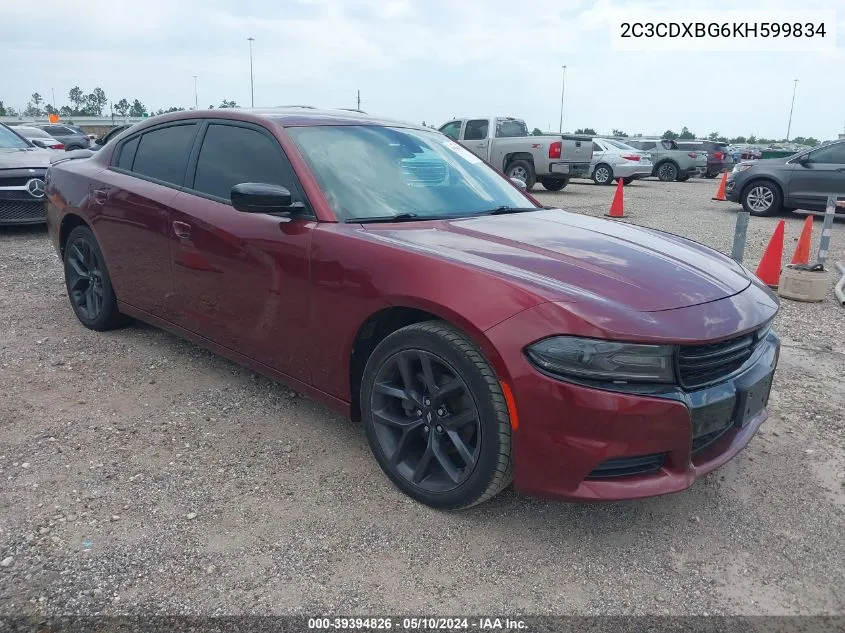 2C3CDXBG6KH599834 2019 Dodge Charger Sxt Rwd