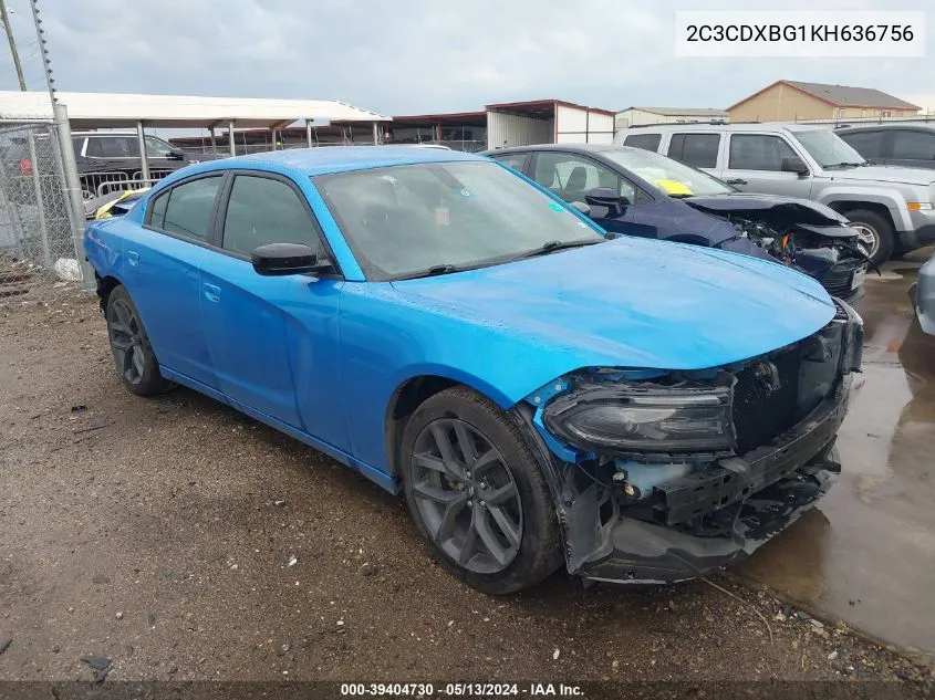 2C3CDXBG1KH636756 2019 Dodge Charger Sxt Rwd