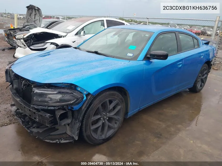 2C3CDXBG1KH636756 2019 Dodge Charger Sxt Rwd