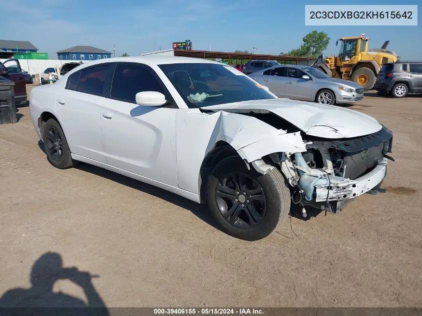 2C3CDXBG2KH615642 2019 Dodge Charger Sxt Rwd