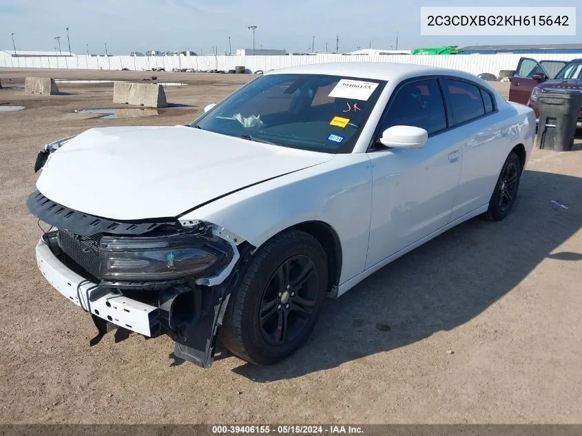 2C3CDXBG2KH615642 2019 Dodge Charger Sxt Rwd