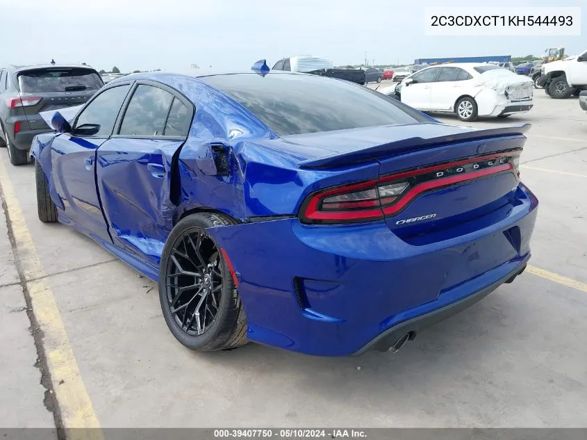 2019 Dodge Charger R/T Rwd VIN: 2C3CDXCT1KH544493 Lot: 39407750