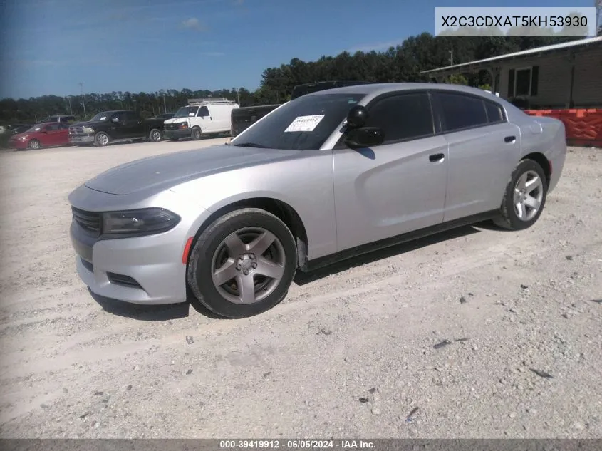 X2C3CDXAT5KH53930 2019 Dodge Charger Police Rwd