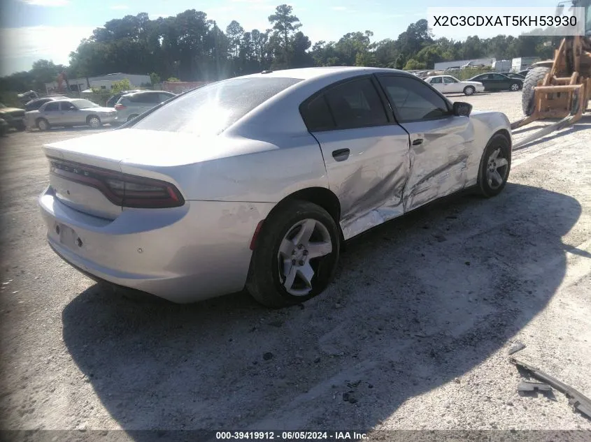 X2C3CDXAT5KH53930 2019 Dodge Charger Police Rwd