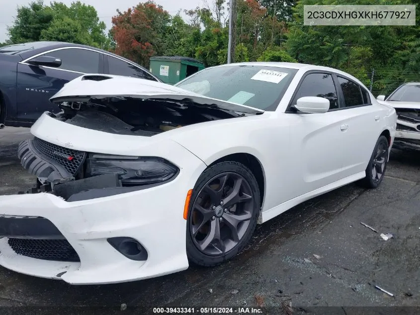 2019 Dodge Charger Gt Rwd VIN: 2C3CDXHGXKH677927 Lot: 39433341