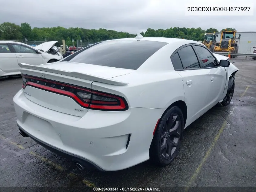 2019 Dodge Charger Gt Rwd VIN: 2C3CDXHGXKH677927 Lot: 39433341