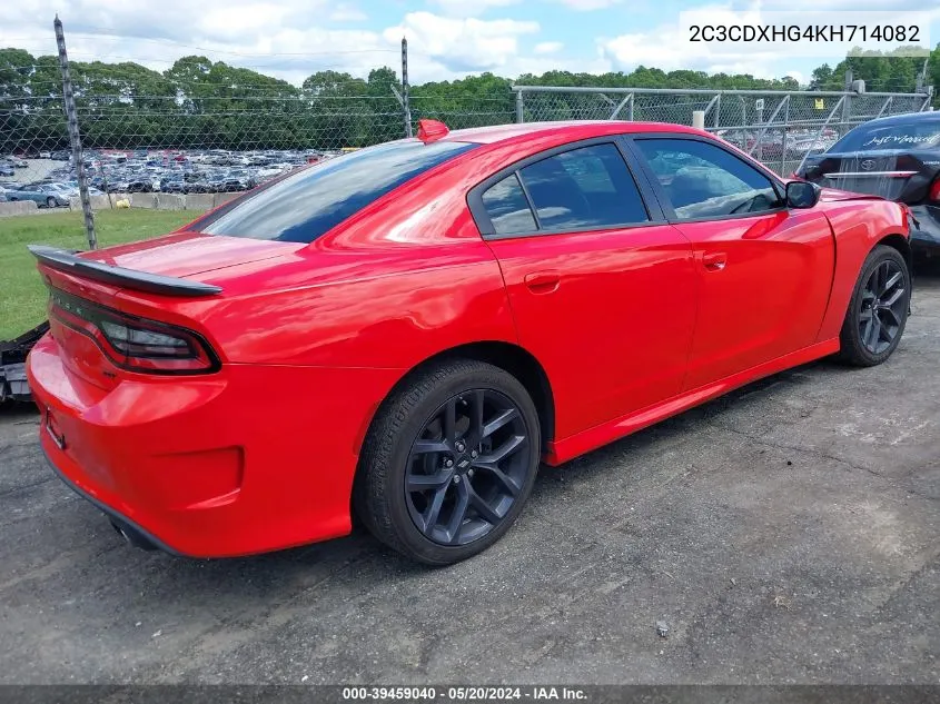 2C3CDXHG4KH714082 2019 Dodge Charger Gt Rwd