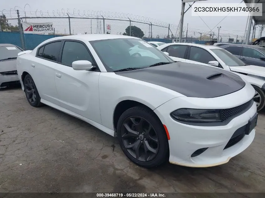 2C3CDXHG5KH740366 2019 Dodge Charger Gt Rwd