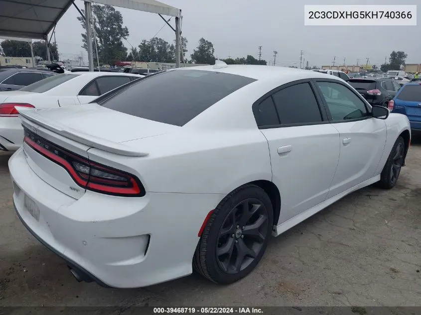 2019 Dodge Charger Gt Rwd VIN: 2C3CDXHG5KH740366 Lot: 39468719