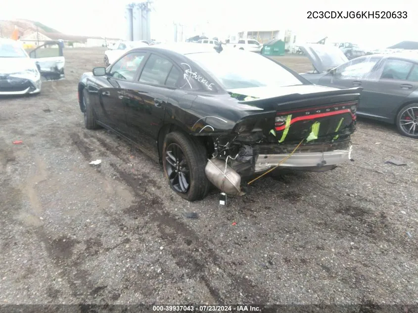 2019 Dodge Charger Sxt Awd VIN: 2C3CDXJG6KH520633 Lot: 39937043