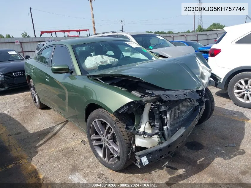 2019 Dodge Charger Sxt Awd VIN: 2C3CDXJG5KH757744 Lot: 40010266