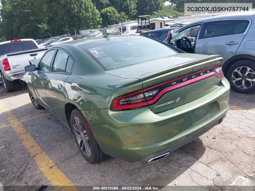 2019 Dodge Charger Sxt Awd VIN: 2C3CDXJG5KH757744 Lot: 40010266