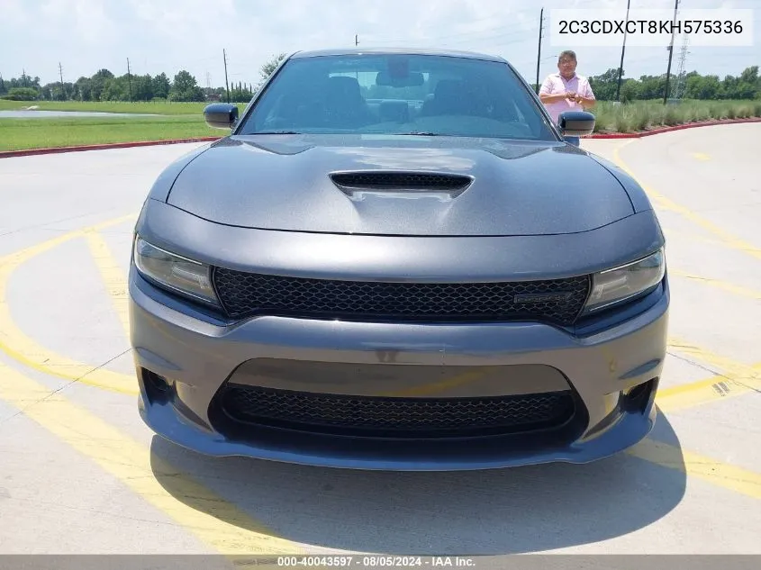 2C3CDXCT8KH575336 2019 Dodge Charger R/T Rwd