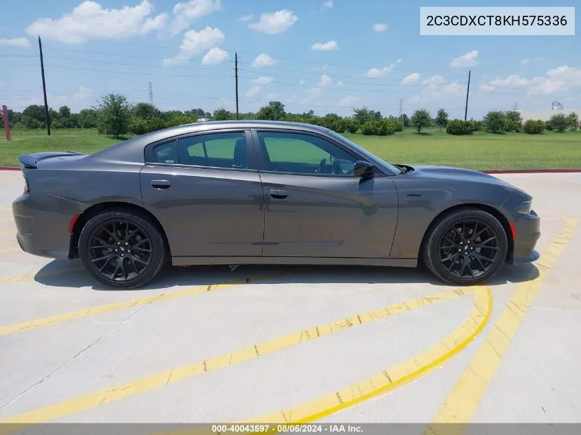 2C3CDXCT8KH575336 2019 Dodge Charger R/T Rwd