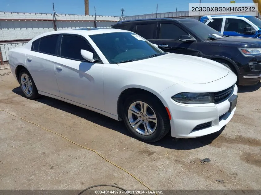 2C3CDXBG0KH653242 2019 Dodge Charger Sxt Rwd