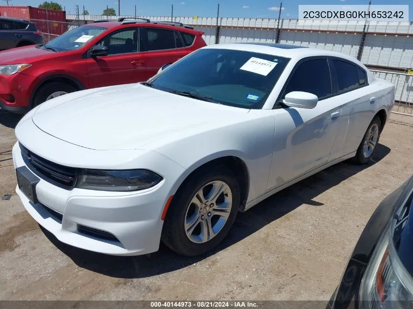 2C3CDXBG0KH653242 2019 Dodge Charger Sxt Rwd