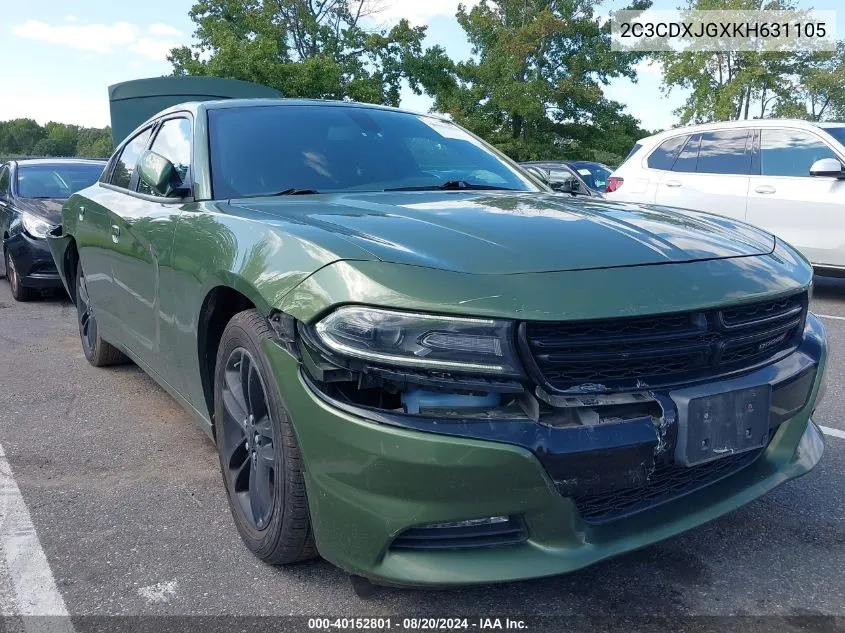 2019 Dodge Charger Sxt Awd VIN: 2C3CDXJGXKH631105 Lot: 40152801