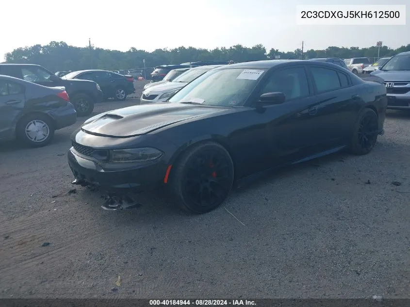 2019 Dodge Charger Scat Pack Rwd VIN: 2C3CDXGJ5KH612500 Lot: 40184944