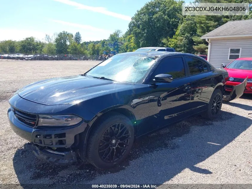 2C3CDXJG4KH604806 2019 Dodge Charger Sxt Awd