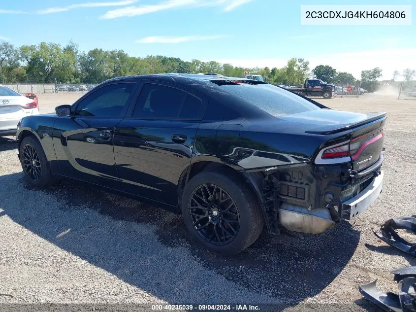 2019 Dodge Charger Sxt Awd VIN: 2C3CDXJG4KH604806 Lot: 40235039