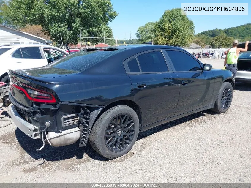 2C3CDXJG4KH604806 2019 Dodge Charger Sxt Awd