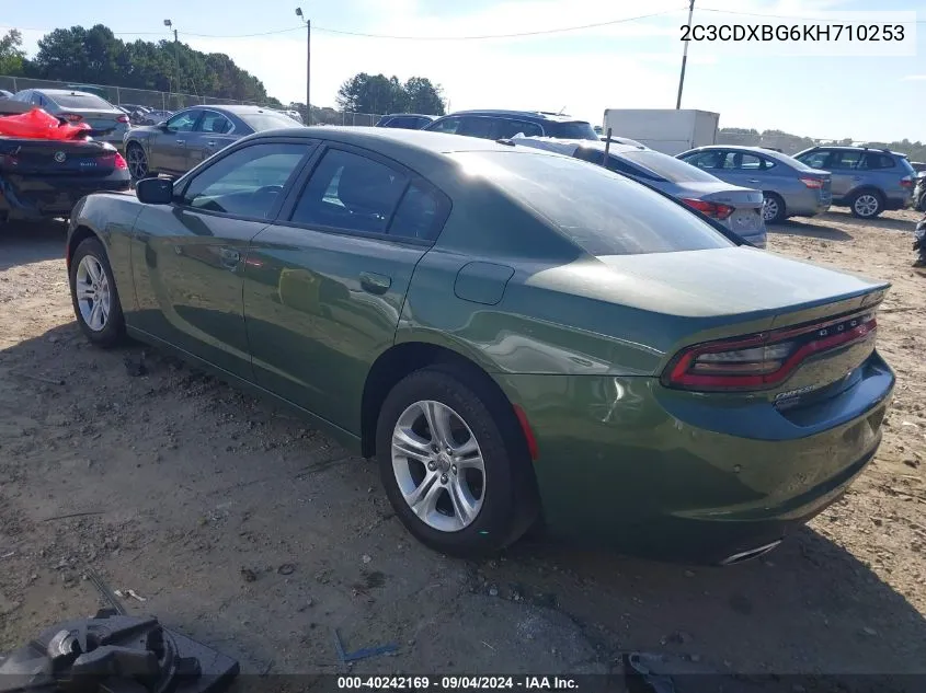 2C3CDXBG6KH710253 2019 Dodge Charger Sxt Rwd