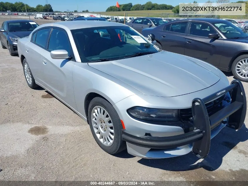 2019 Dodge Charger Police Awd VIN: 2C3CDXKT3KH622774 Lot: 40244667