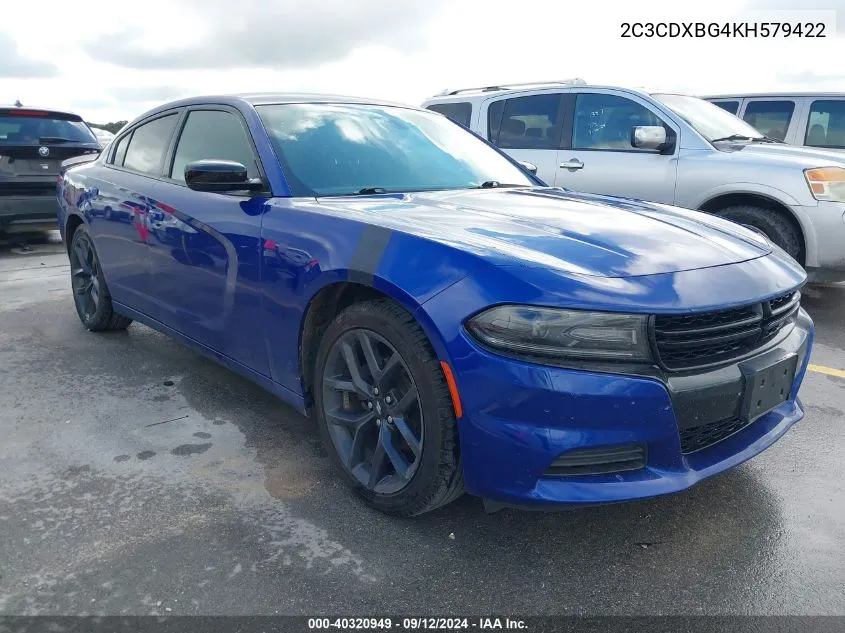 2019 Dodge Charger Sxt VIN: 2C3CDXBG4KH579422 Lot: 40320949