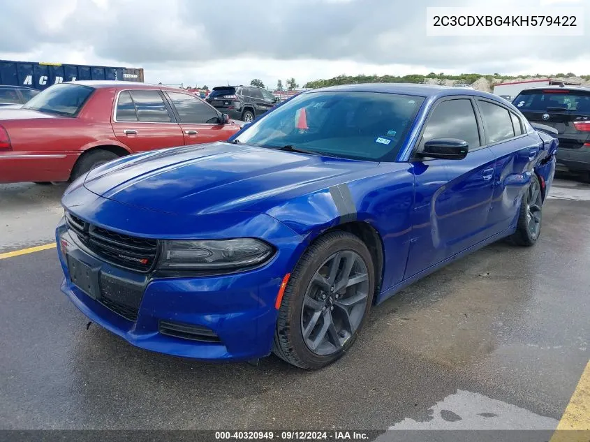 2019 Dodge Charger Sxt VIN: 2C3CDXBG4KH579422 Lot: 40320949