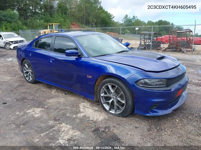 2019 Dodge Charger R/T Rwd VIN: 2C3CDXCT4KH605495 Lot: 40326526