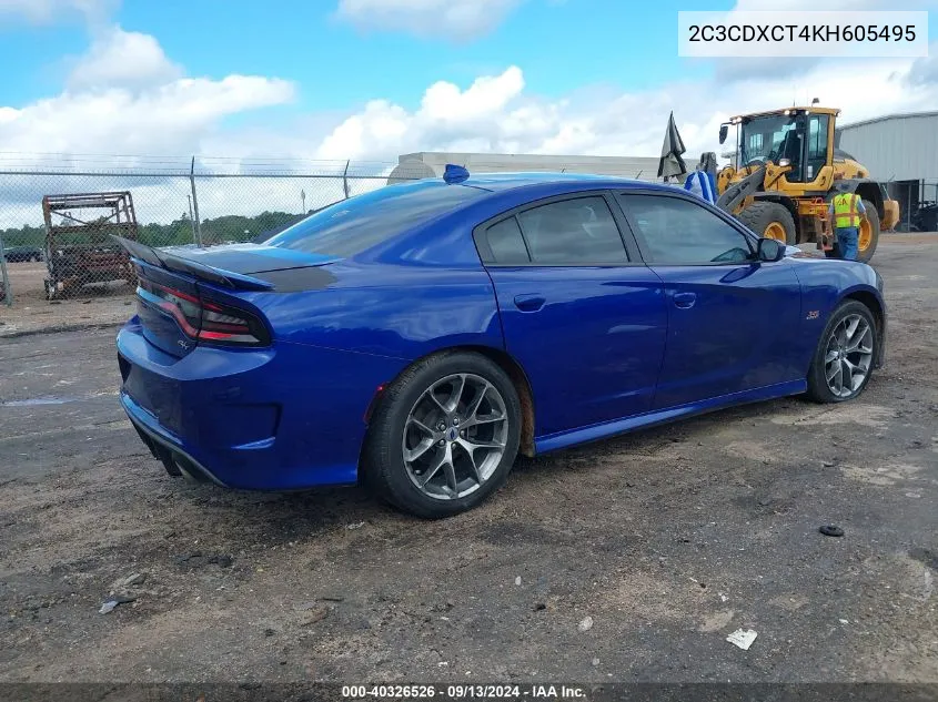 2C3CDXCT4KH605495 2019 Dodge Charger R/T Rwd