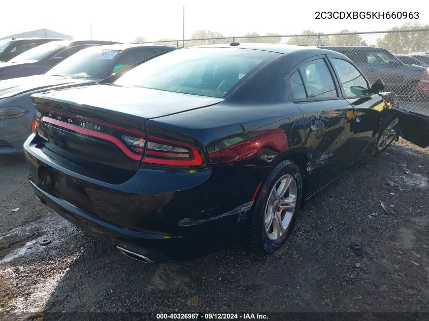 2C3CDXBG5KH660963 2019 Dodge Charger Sxt Rwd