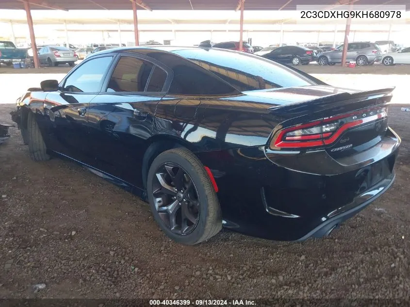 2C3CDXHG9KH680978 2019 Dodge Charger Gt