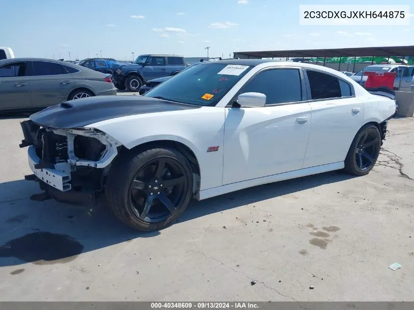 2019 Dodge Charger Scat Pack Rwd VIN: 2C3CDXGJXKH644875 Lot: 40348609