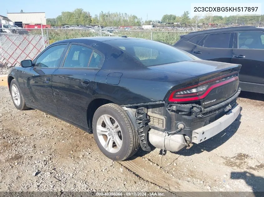 2019 Dodge Charger Sxt VIN: 2C3CDXBG5KH517897 Lot: 40356066