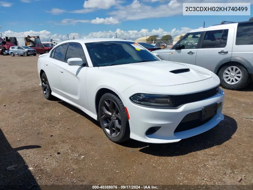 2C3CDXHG2KH740499 2019 Dodge Charger Gt Rwd