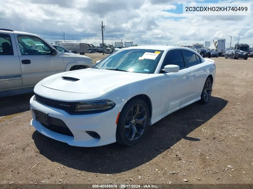 2C3CDXHG2KH740499 2019 Dodge Charger Gt Rwd