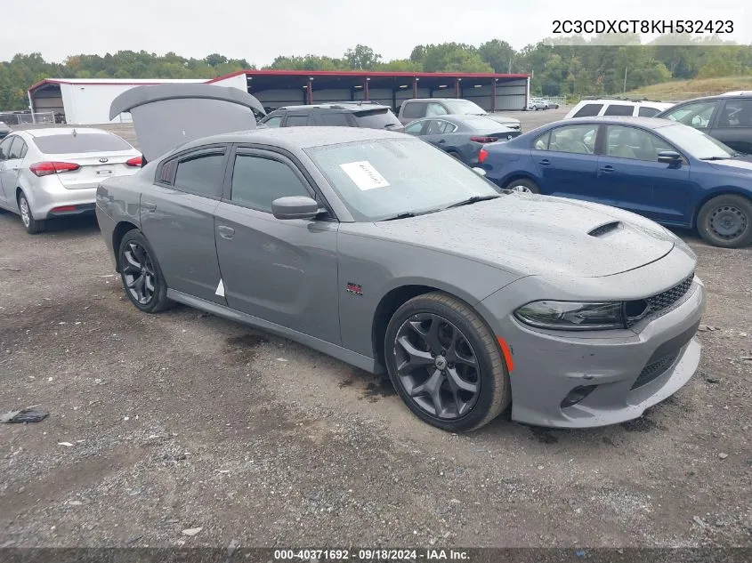 2019 Dodge Charger R/T VIN: 2C3CDXCT8KH532423 Lot: 40371692